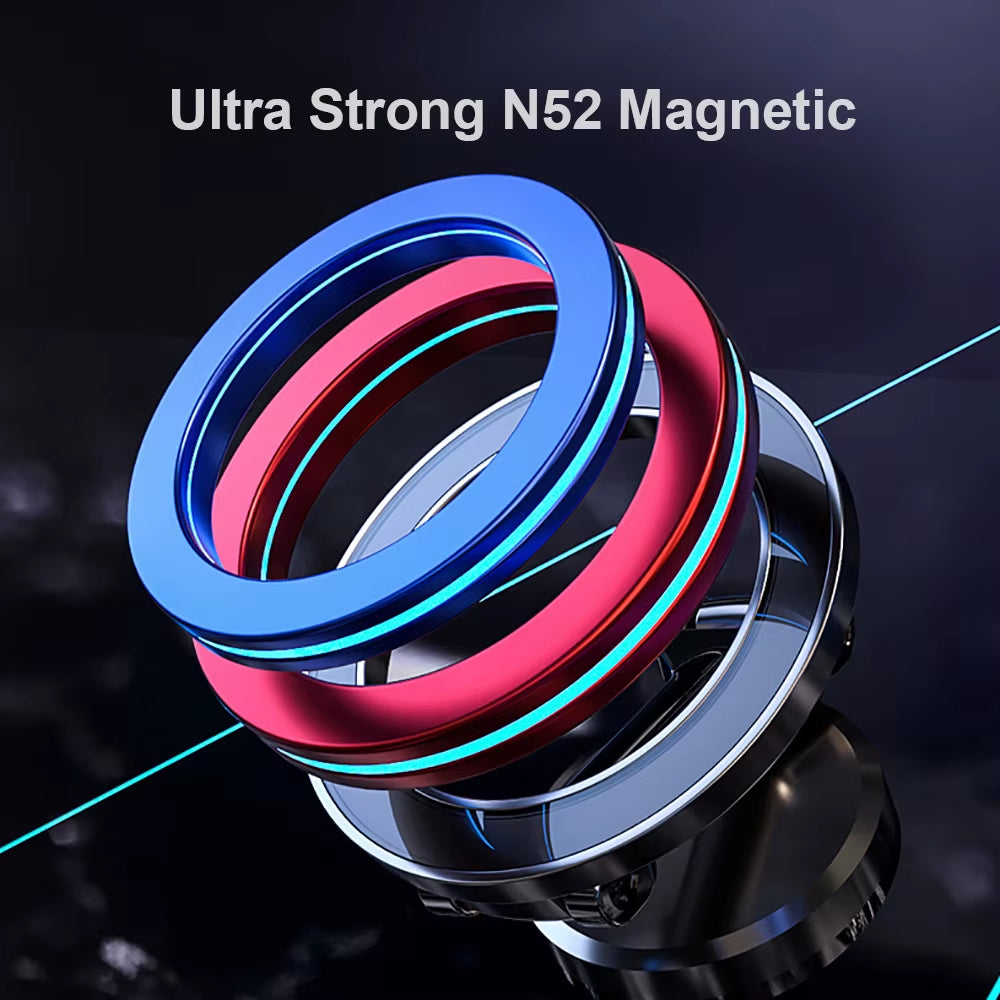 Zinc Alloy Magnetic Car Mount for MagSafe - 360° Adjustable Compact Cell Phone Holder for iPhone 14, 13, 12 Pro