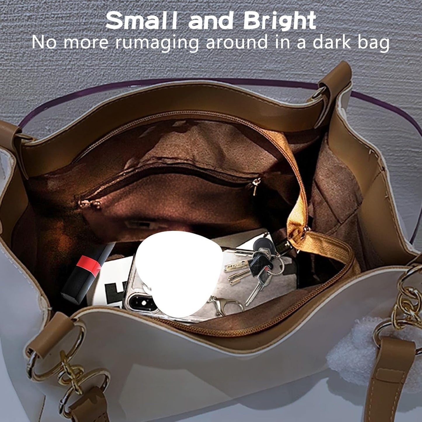 Purse Light Handbag Light with Automatic Sensor, Gift Ideas for Couples Girl Women - Purse Must haves for Women